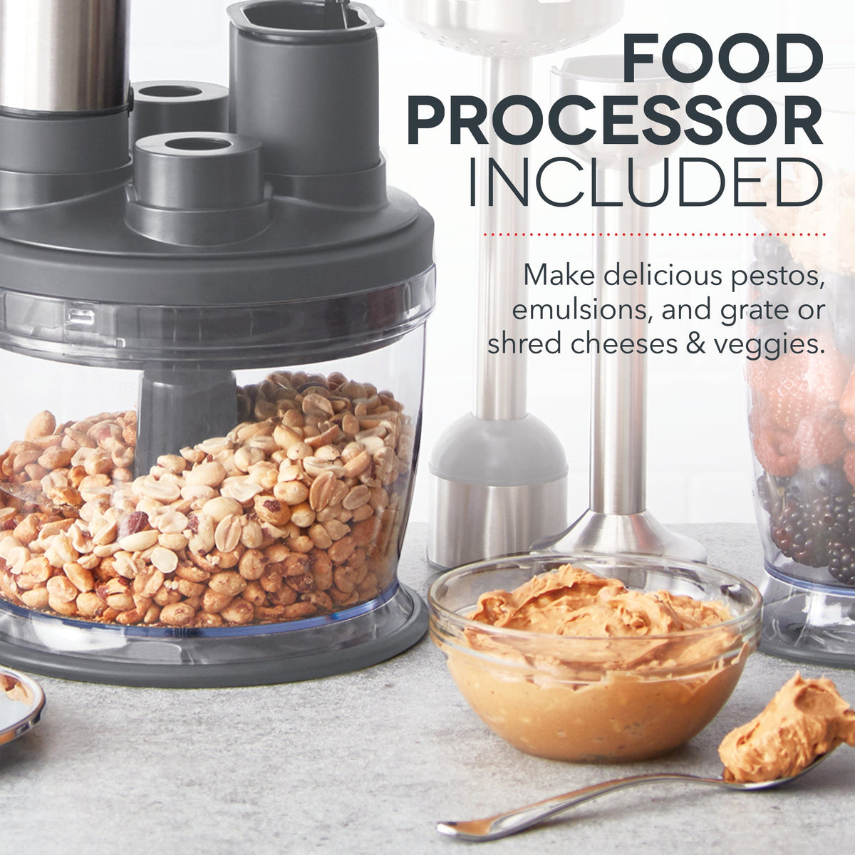 Kitchen Blender Accessory, Chef Series Hand, Stainless Steel Construction for Smoothies, Sauces and Everyday Food Prep, 6 Color Options image 36