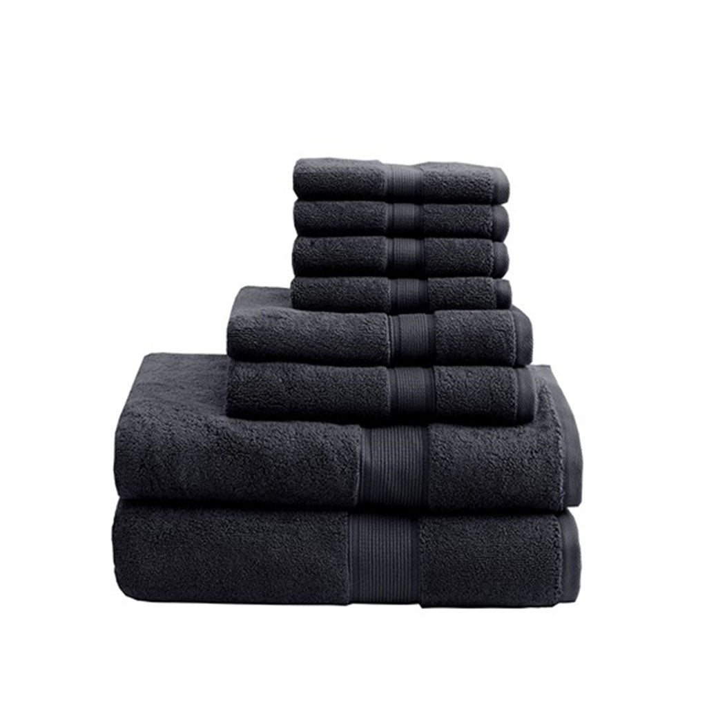 Bath Linen, 800GSM Premium Long Staple Cotton 8 Piece, Machine-Washable Care for Home Bathrooms and Everyday Care, 26 Color Options image 36