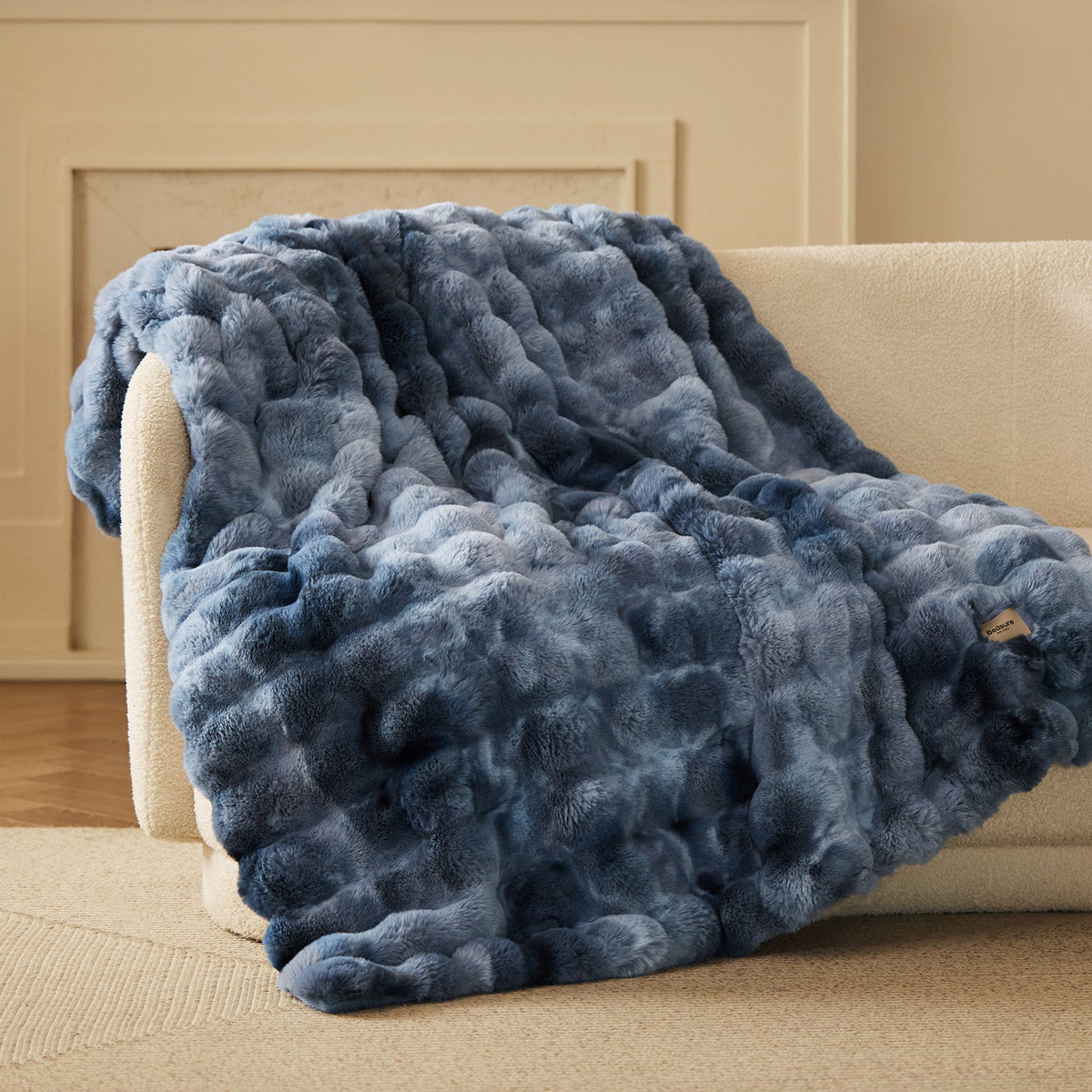 Cozy Throw Blanket, Bubble Faux Fur, Machine-Washable Care for Living Rooms, Bedrooms and Everyday Lounging, 3 Sizes and 11 Colors image 37