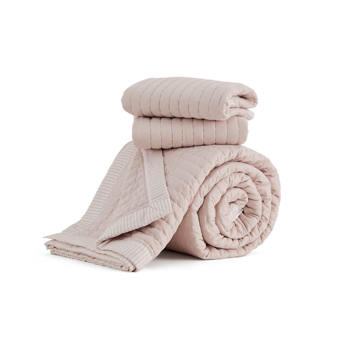 Cozy Throw Blanket, Corduroy Pattern Quilt Set, Breathable Construction for Living Rooms, Bedrooms and Everyday Lounging image 37