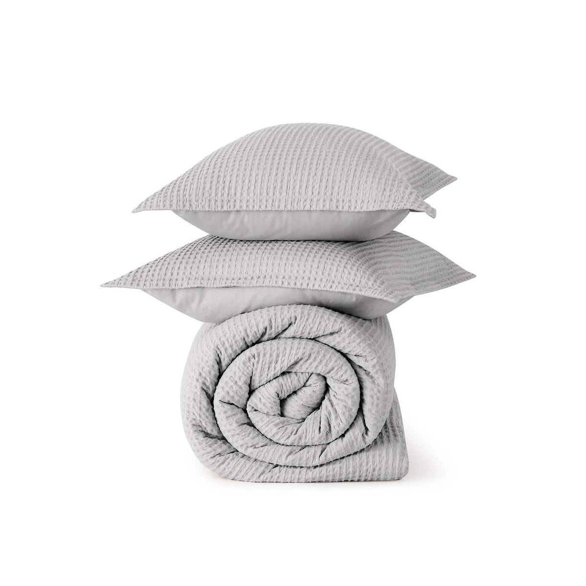 Bed Comforter, Cotton Waffle Weave Set, Breathable Construction for Everyday Bedding and Comfortable Sleep, 5 Sizes and 12 Colors image 37