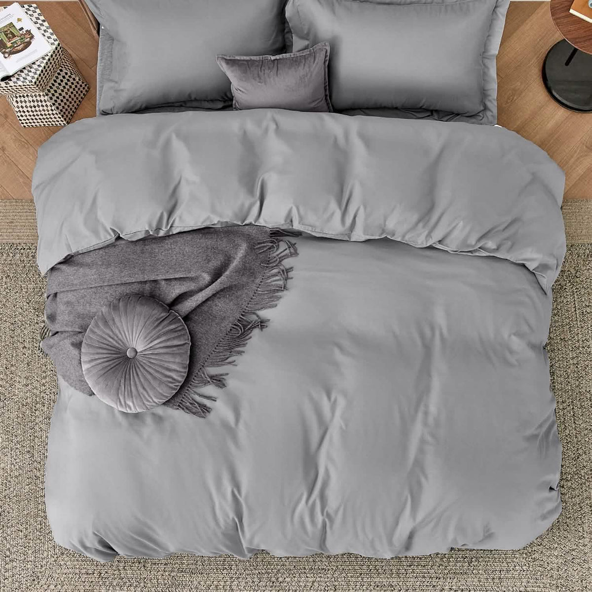 Duvet Cover Set, Brushed Microfiber for Guest Rooms and Everyday Bedroom Styling, 9 Sizes and 36 Colors image 37