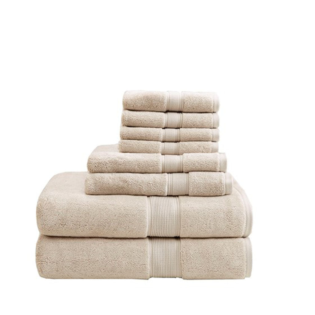 Bath Linen, 800GSM Premium Long Staple Cotton 8 Piece, Machine-Washable Care for Home Bathrooms and Everyday Care, 26 Color Options image 37