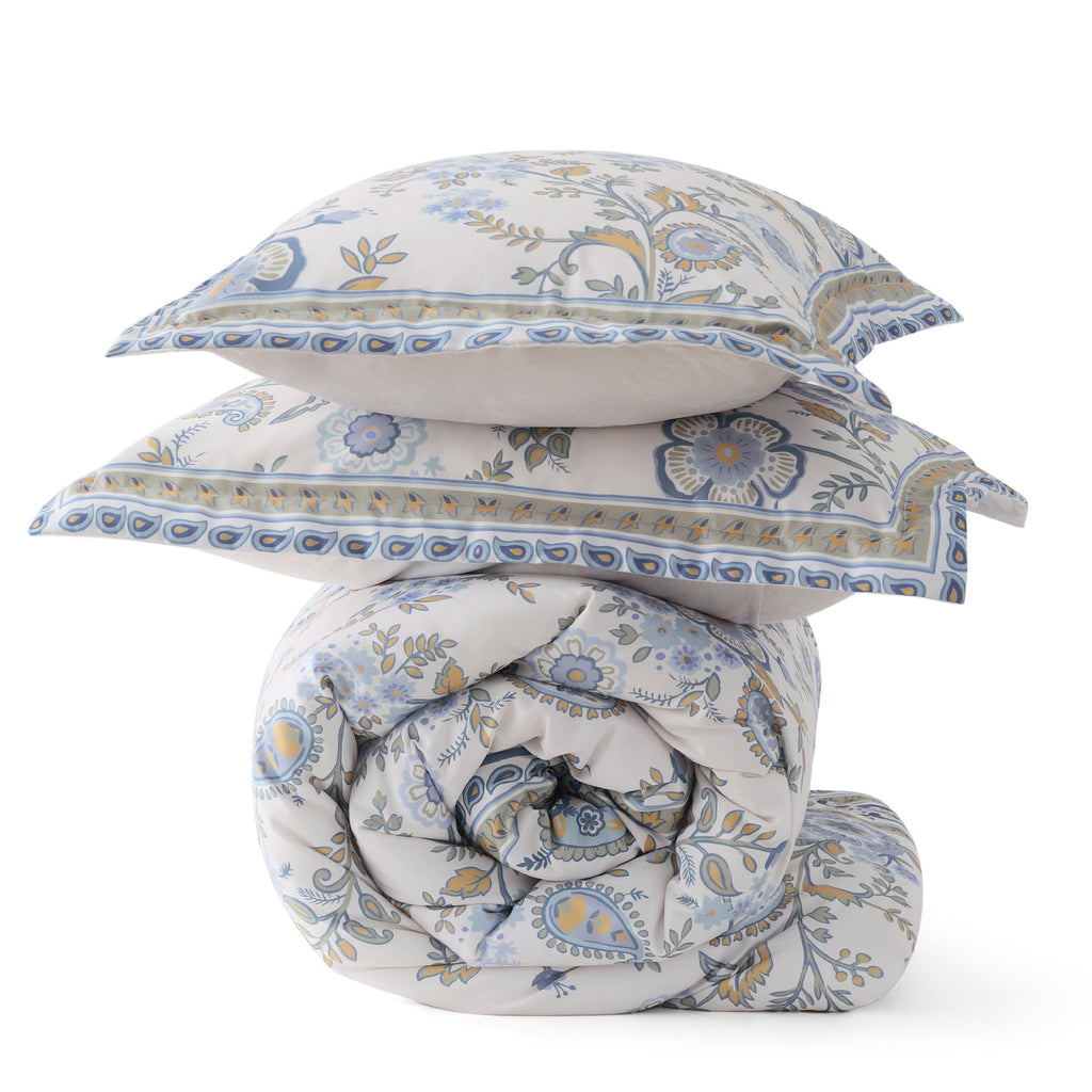 Bed Comforter, Retro Botanical Set for Everyday Bedding and Comfortable Sleep, 4 Sizes and 9 Colors image 37