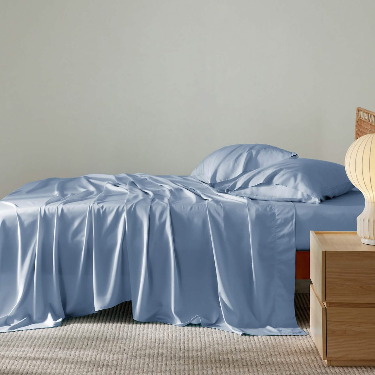 Bed Sheet Set, Rayon Derived from Bamboo, Cooling Comfort, Breathable Construction for Everyday Bedroom Comfort and Guest Rooms image 37