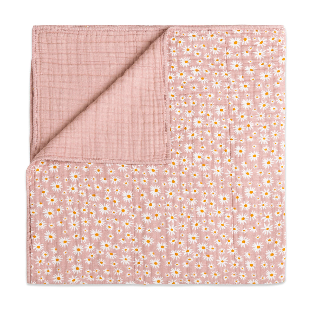 Bed Quilt, in 3 Layer GOTS Certified Organic Muslin, Breathable Construction for Guest Beds and Layered Bedroom Styling, 5 Color Options image 38