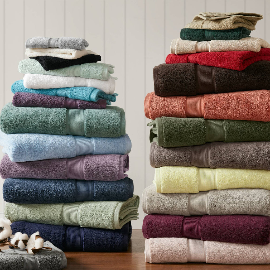 Bath Linen, 800GSM Premium Long Staple Cotton 8 Piece, Machine-Washable Care for Home Bathrooms and Everyday Care, 26 Color Options image 38