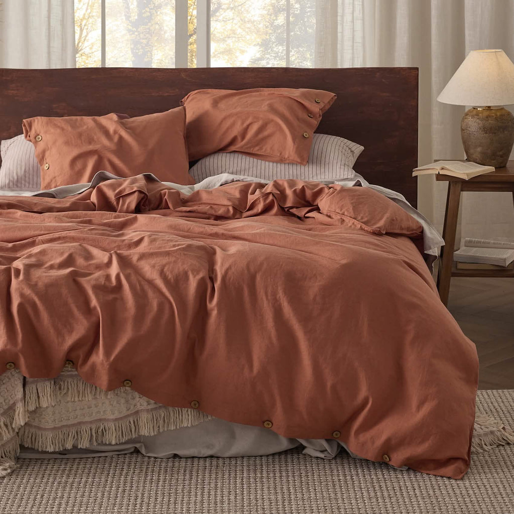 Duvet Cover Set, Cotton Linen Hybrid, Lightweight Design, Breathable Construction for Bedroom Bedding Refresh and Everyday Comfort image 38