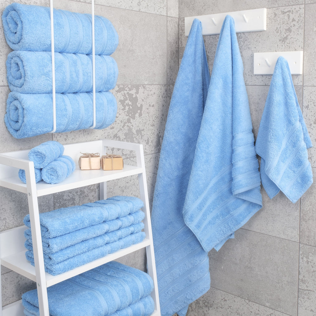 Bath Towel Set, 100% Cotton Turkish Towels for Bathroom, 4 for Home Bathrooms and Everyday Care, 21 Color Options image 38