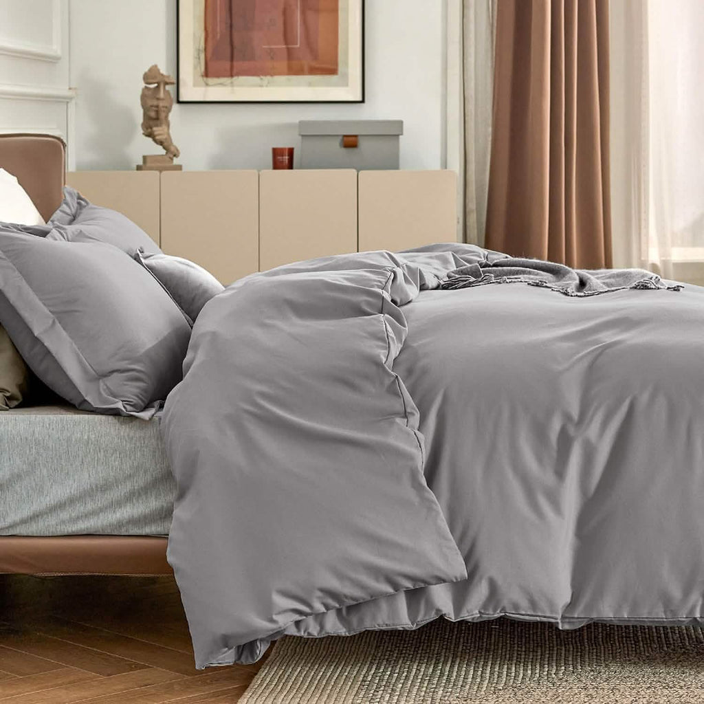 Duvet Cover Set, Brushed Microfiber for Guest Rooms and Everyday Bedroom Styling, 9 Sizes and 36 Colors image 38