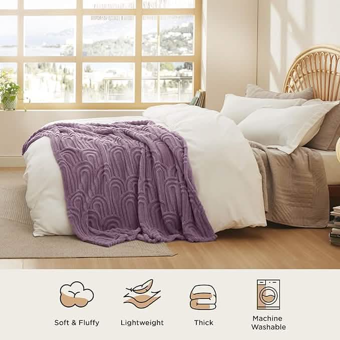 Cozy Throw Blanket, Arch Shaggy Sherpa Fleece, Lightweight Design, Machine-Washable Care for Living Rooms, Bedrooms and Everyday Lounging image 38