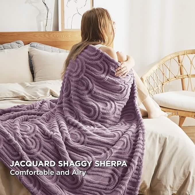 Cozy Throw Blanket, Arch Shaggy Sherpa Fleece, Lightweight Design, Machine-Washable Care for Living Rooms, Bedrooms and Everyday Lounging image 39