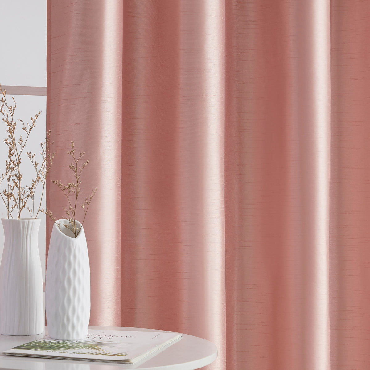 Window Curtain, Jefferson Faux Silk Grommet Panels for Bedrooms, Living Rooms and Home Privacy, 5 Sizes and 12 Colors image 39