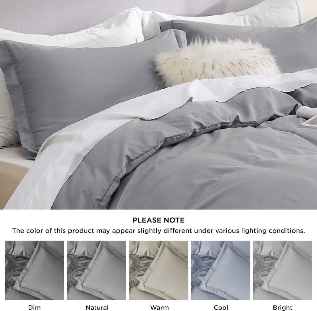 Duvet Cover Set, Brushed Microfiber for Guest Rooms and Everyday Bedroom Styling, 9 Sizes and 36 Colors image 39