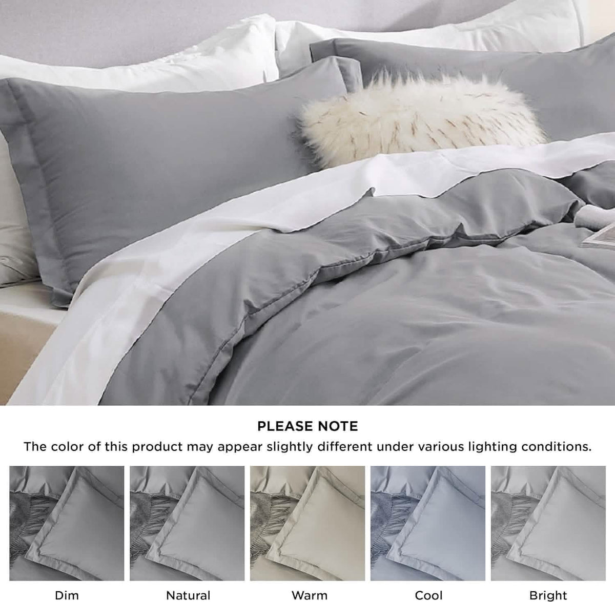 Duvet Cover Set, Brushed Microfiber for Guest Rooms and Everyday Bedroom Styling, 9 Sizes and 36 Colors image 39