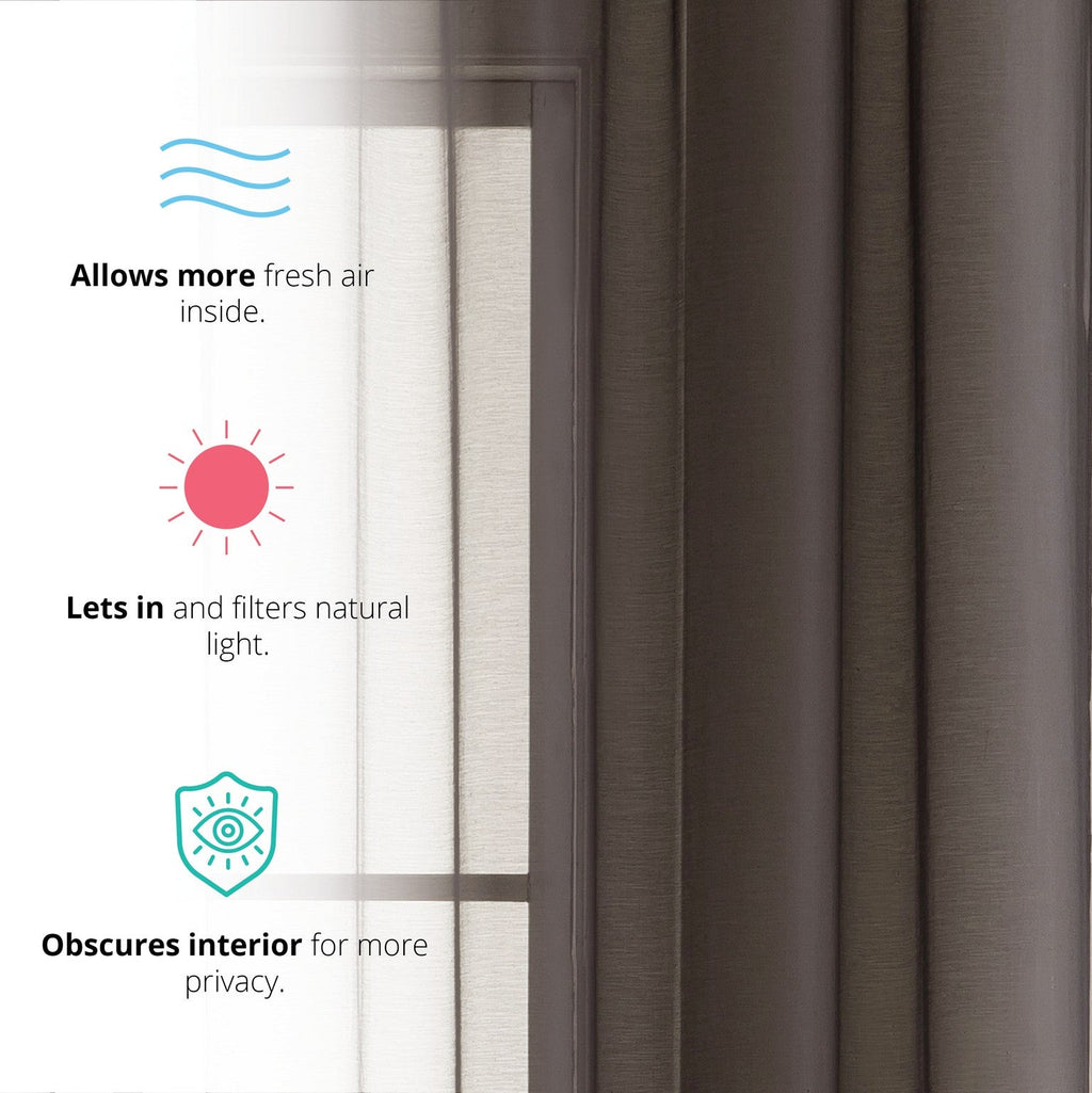 Window Curtain, Victoria Semi Sheer Grommet Panels for Windows, Room Styling and Everyday Privacy, 14 Sizes and 28 Colors image 39