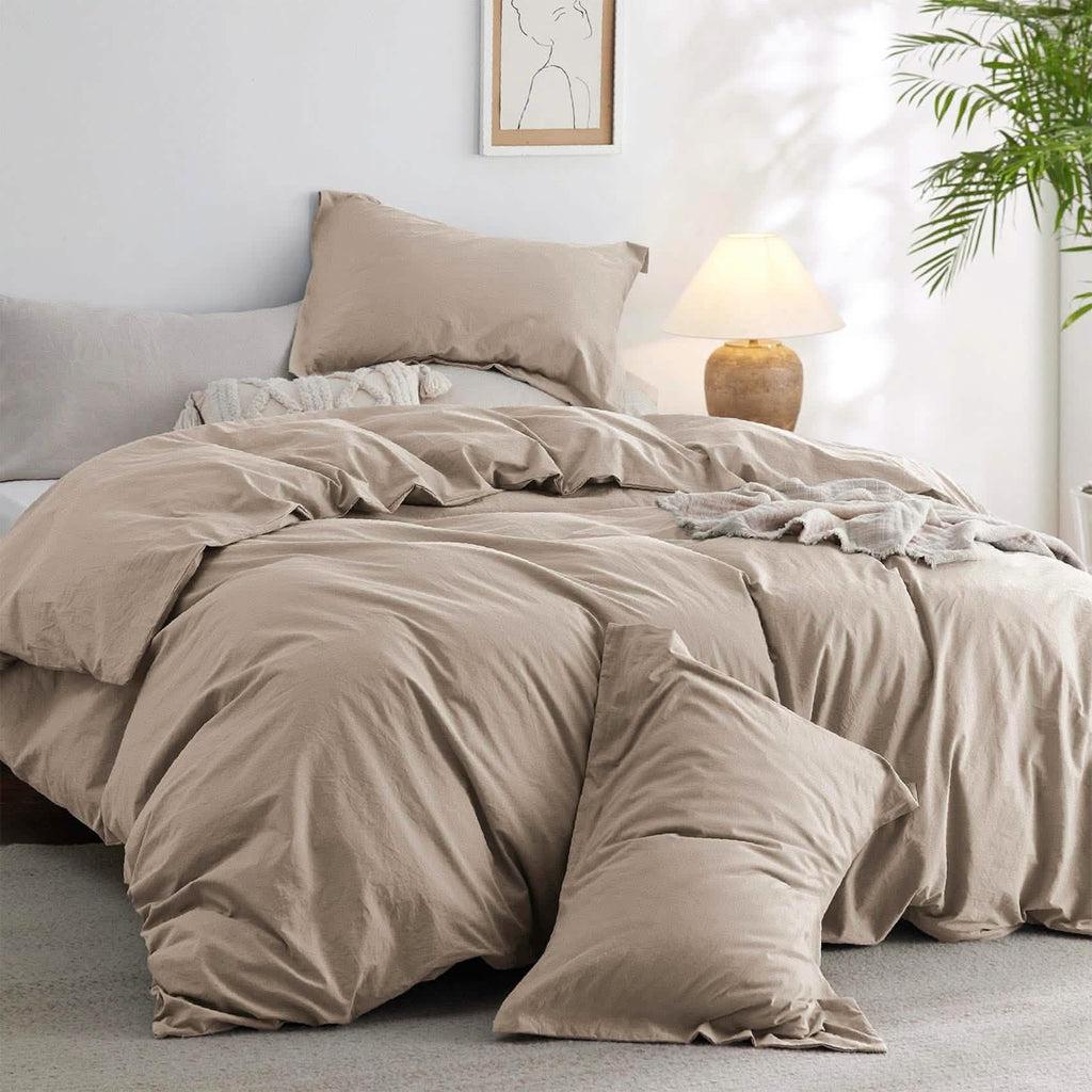 Bed Comforter, Prewashed Cotton Set for Year-Round Bedroom Comfort and Restful Sleep, 5 Sizes and 12 Colors image 39