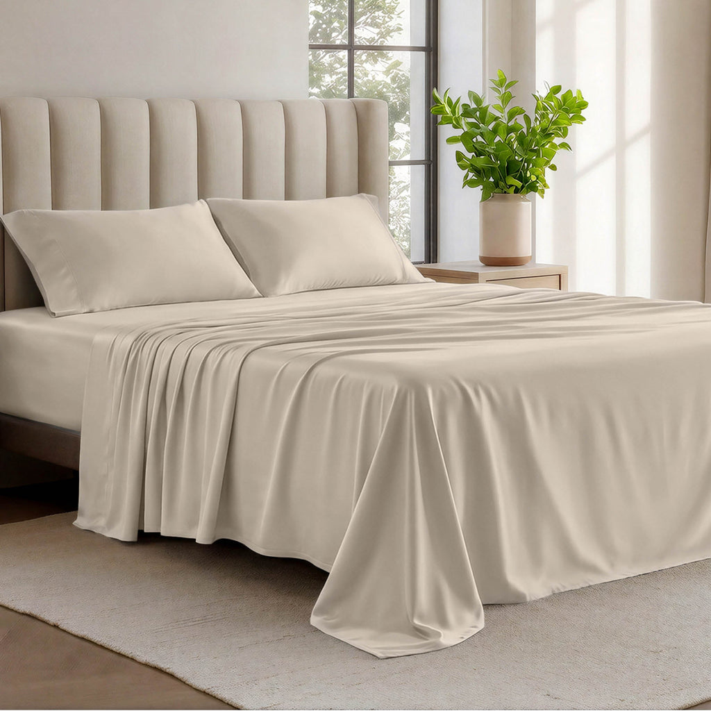 Bed Sheet Set, Organic Cotton Jersey for Master Bedrooms, Guest Beds and Daily Use, 6 Sizes and 9 Colors image 39