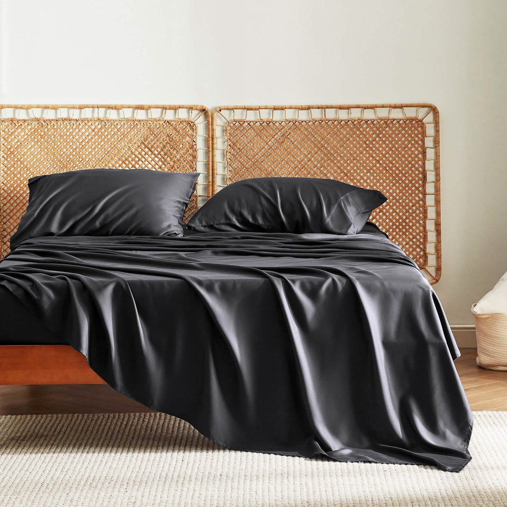 Bed Sheet Set, Rayon Derived from Bamboo, Cooling Comfort, Breathable Construction for Everyday Bedroom Comfort and Guest Rooms image 39