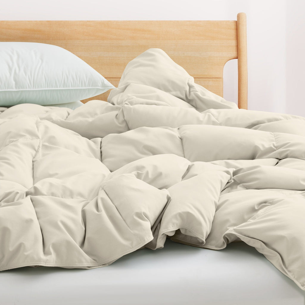 Down & Feather Comforter, Goose, Lightweight Design, Machine-Washable Care for Everyday Bedding and Comfortable Sleep, 4 Sizes and 8 Colors image 40