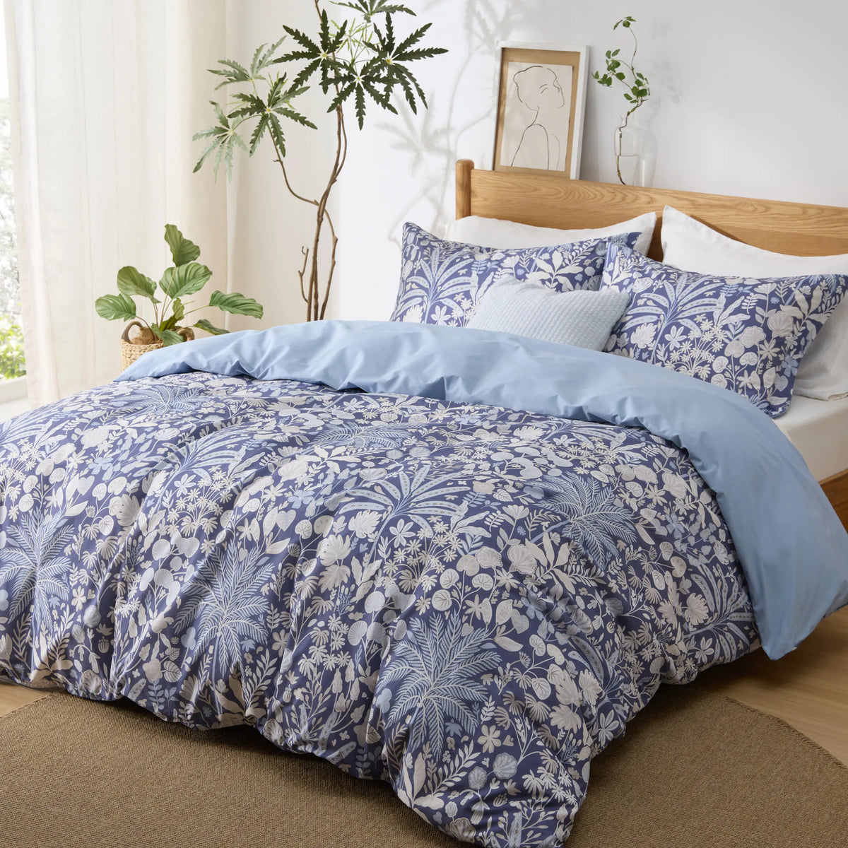 Duvet Cover Set, 100% Cotton Patterned, Breathable Construction for Bedroom Bedding Refresh and Everyday Comfort, 4 Sizes and 9 Colors image 40