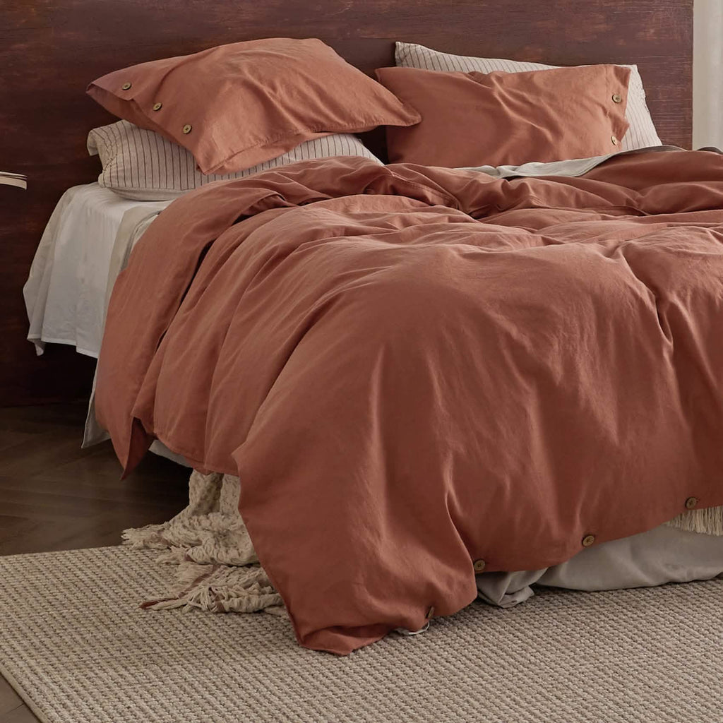 Duvet Cover Set, Cotton Linen Hybrid, Lightweight Design, Breathable Construction for Bedroom Bedding Refresh and Everyday Comfort image 40