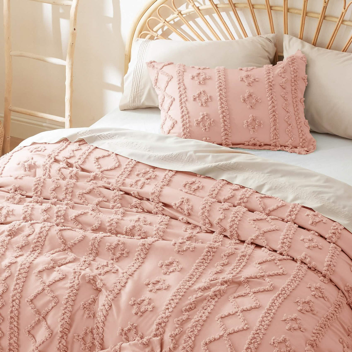 Bed Comforter, Boho Deluxe Embroidery Set, Breathable Construction, Machine-Washable Care for Everyday Bedding and Comfortable Sleep image 40