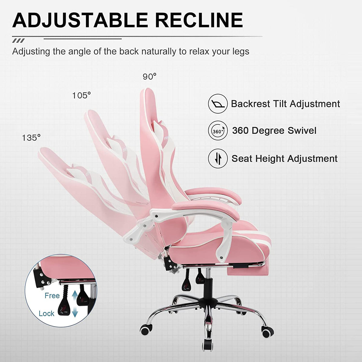 Ergonomic Foot Cushion, Footrest Series GT800A Christmas Packaging, Adjustable Design for Workspaces, Reading Chairs and Daily Leg Support image 40