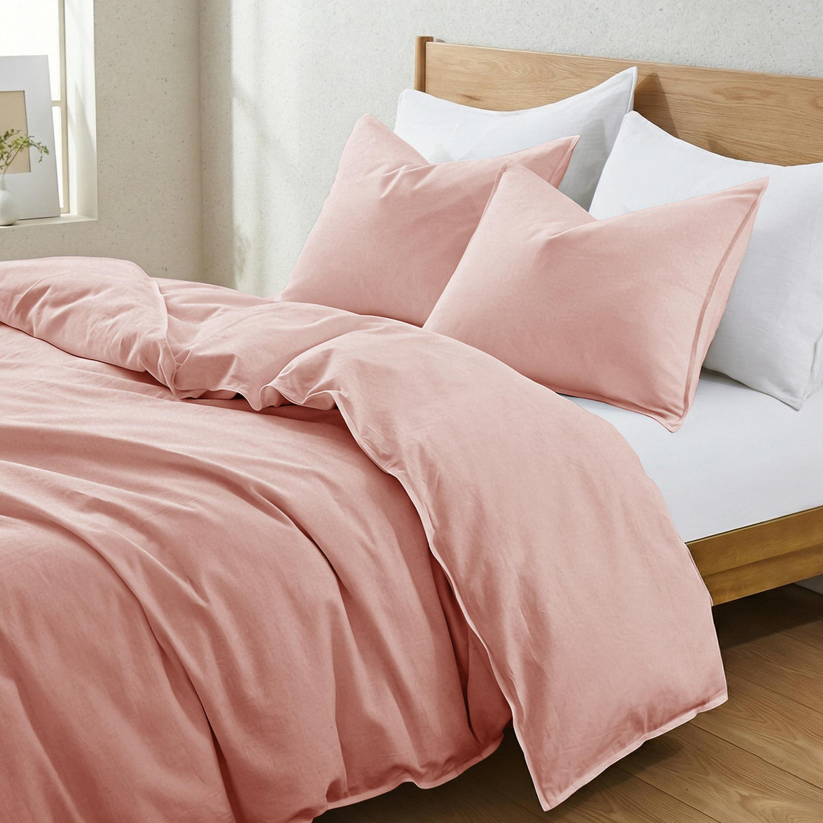 Duvet Cover Set, Linen Cotton Blend, Breathable Construction, Machine-Washable Care for Bedroom Bedding Refresh and Everyday Comfort image 40