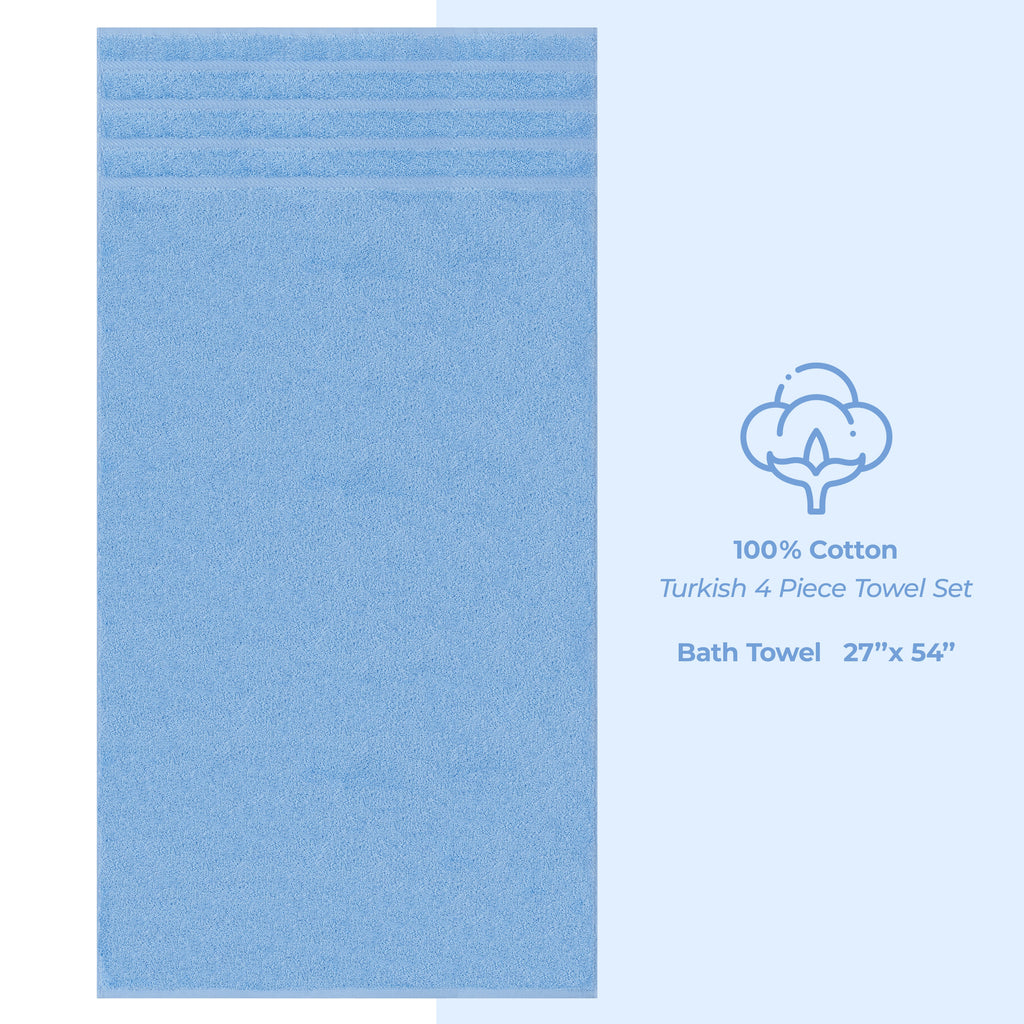 Bath Towel Set, 100% Cotton Turkish Towels for Bathroom, 4 for Home Bathrooms and Everyday Care, 21 Color Options image 40