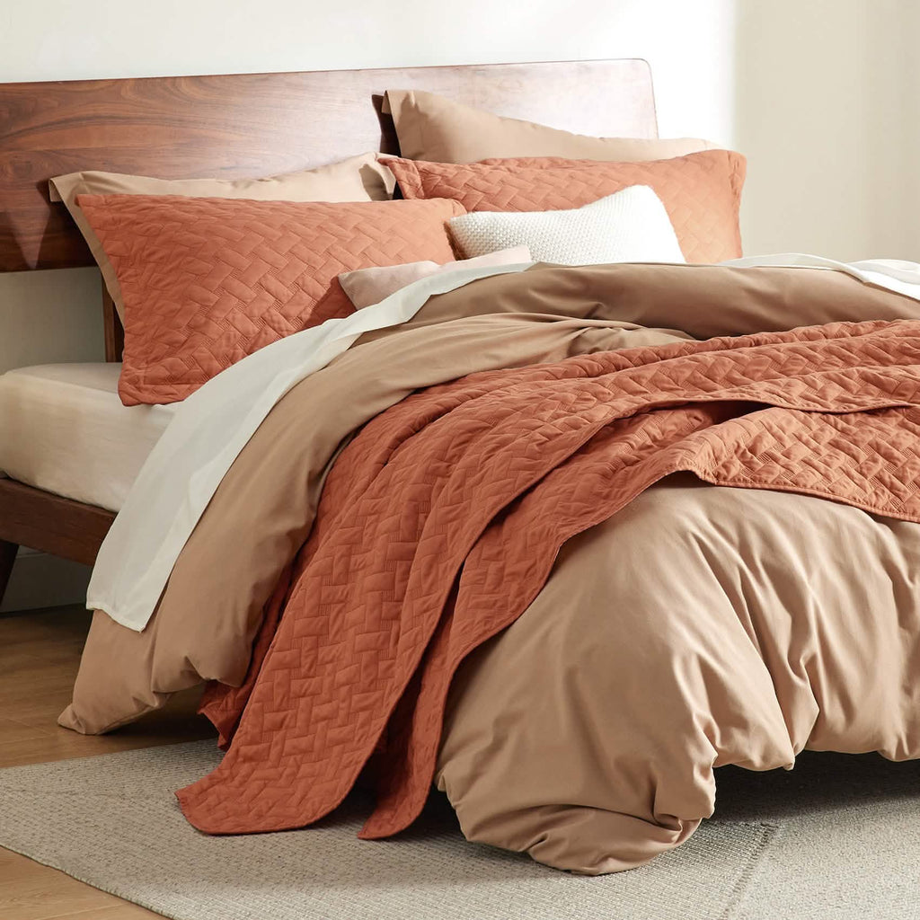 Cozy Throw Blanket, Basket weave Quilt Set, Lightweight Design for Living Rooms, Bedrooms and Everyday Lounging, 6 Sizes and 17 Colors image 41