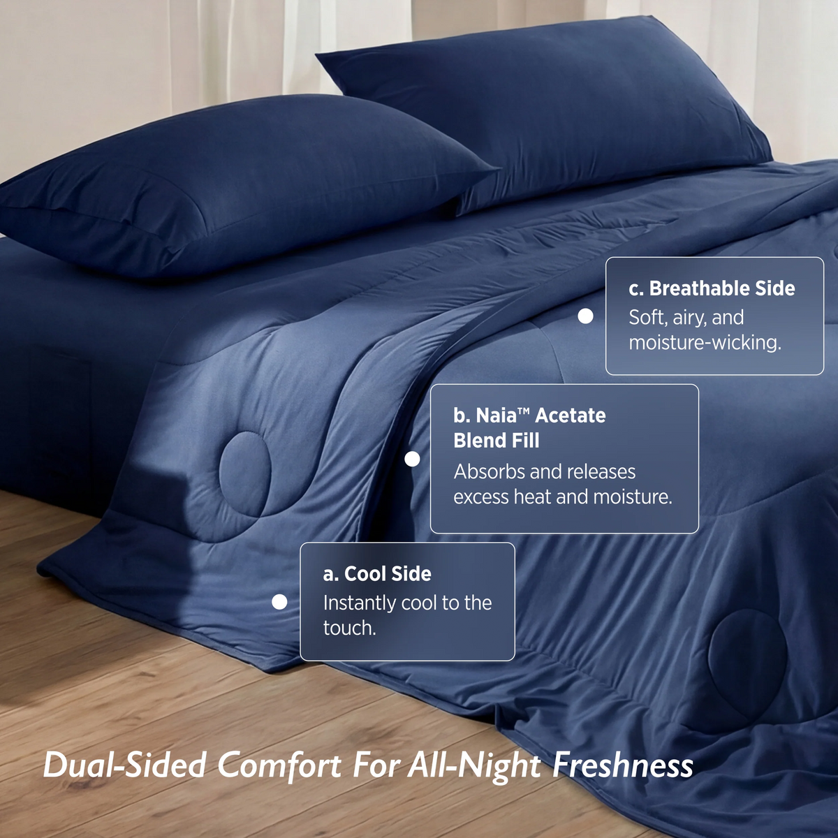 Bed Comforter, Ivory Cooling, Breathable Construction for Everyday Bedding and Comfortable Sleep, 3 Size Options image 41
