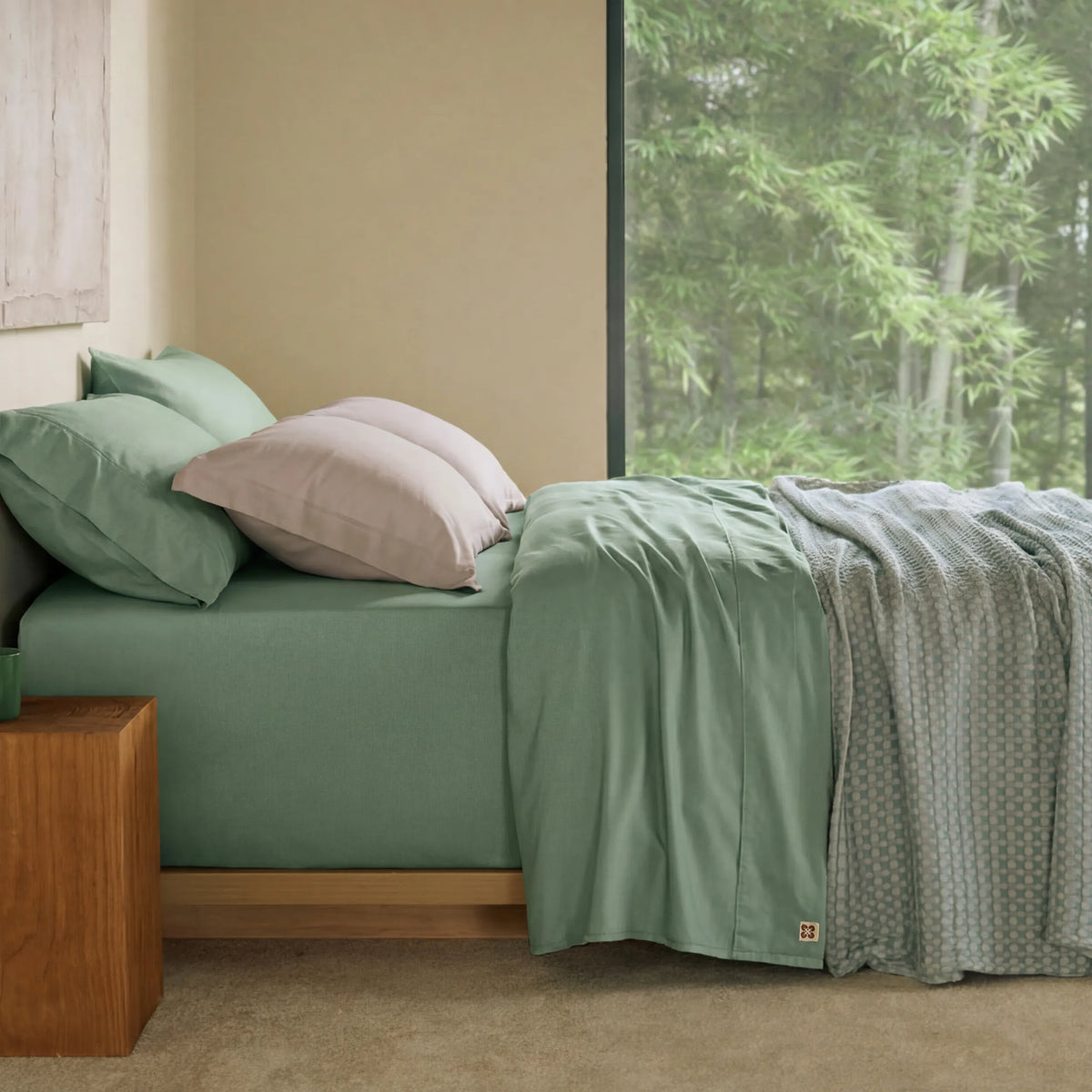 Bed Sheet Set, BareNights Viscose Derived from Bamboo, Breathable Construction for Everyday Bedroom Comfort and Guest Rooms image 41