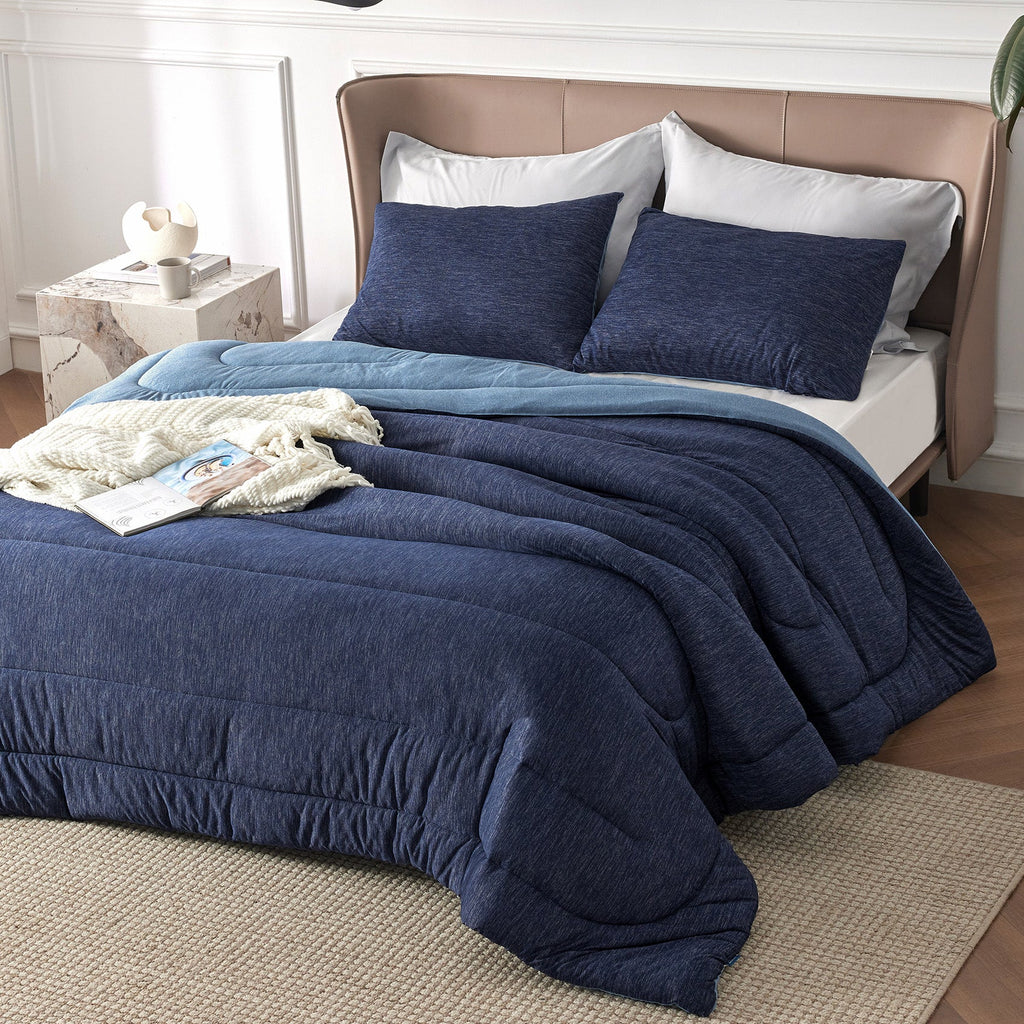 Bed Comforter, Reversible Warm and Cooling Set, Breathable Construction for Year-Round Bedroom Comfort and Restful Sleep image 41
