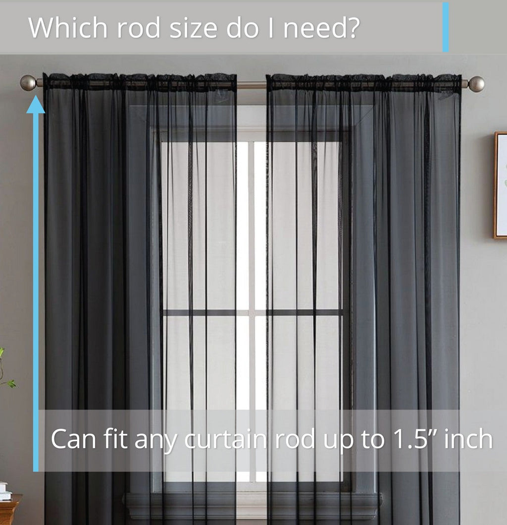 Window Curtain, Lucento Sheer Voile Rod Pocket Panels for Windows, Room Styling and Everyday Privacy, 11 Sizes and 16 Colors image 41
