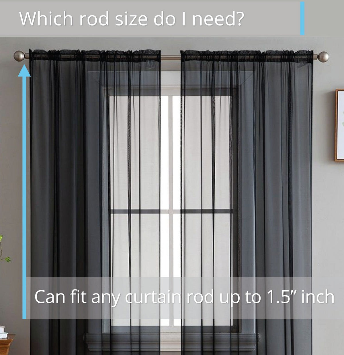 Window Curtain, Lucento Sheer Voile Rod Pocket Panels for Windows, Room Styling and Everyday Privacy, 11 Sizes and 16 Colors image 41