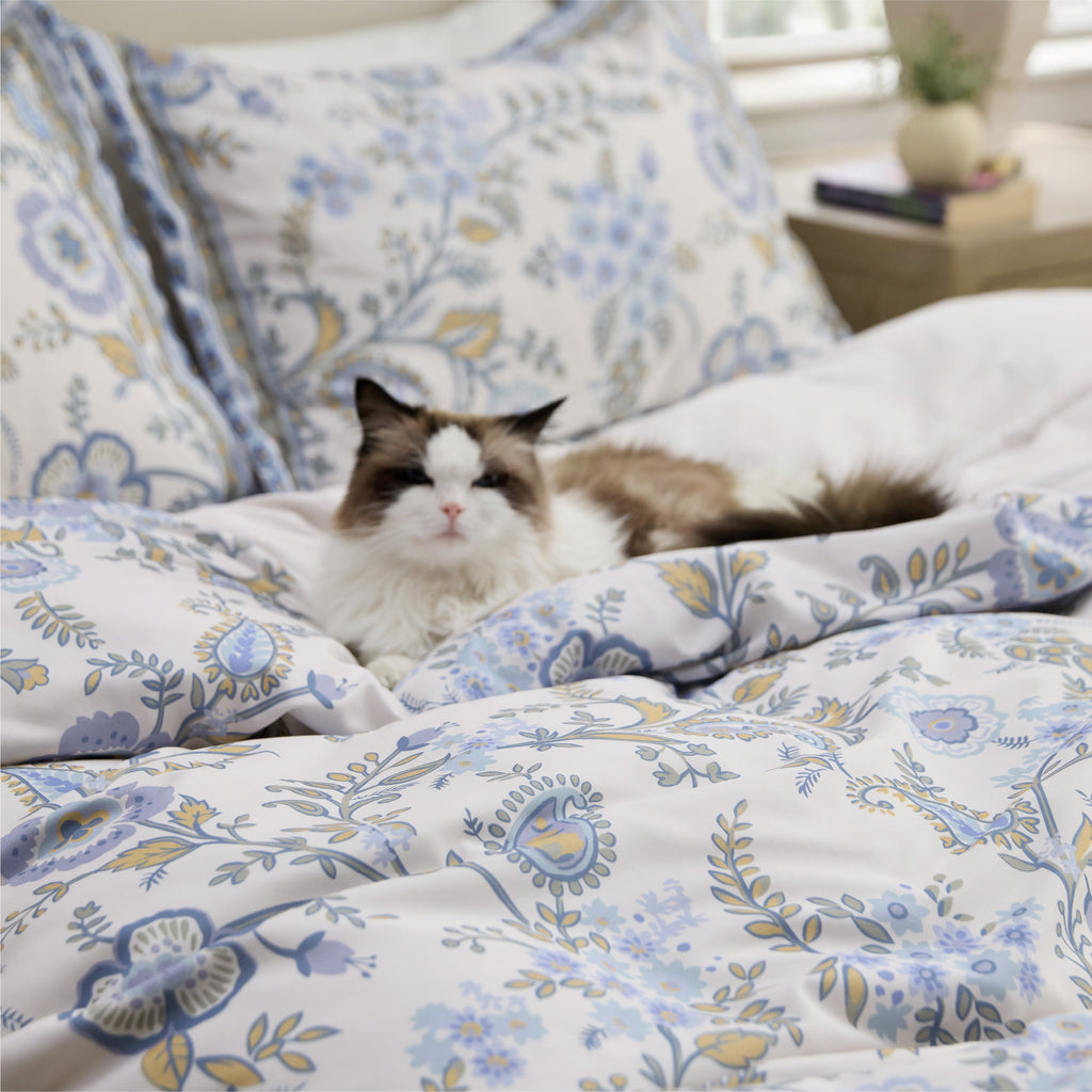 Bed Comforter, Retro Botanical Set for Everyday Bedding and Comfortable Sleep, 4 Sizes and 9 Colors image 41
