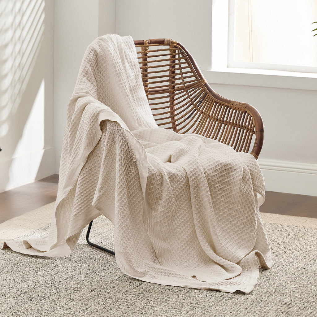 Cozy Throw Blanket, Cotton Waffle Weave, Lightweight Design, Breathable Construction for Living Rooms, Bedrooms and Everyday Lounging image 41
