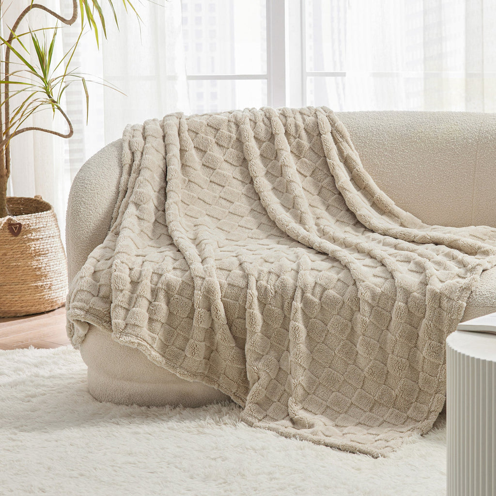 Cozy Throw Blanket, Jacquard Shaggy Sherpa for Living Rooms, Bedrooms and Everyday Lounging, 4 Sizes and 19 Colors image 42