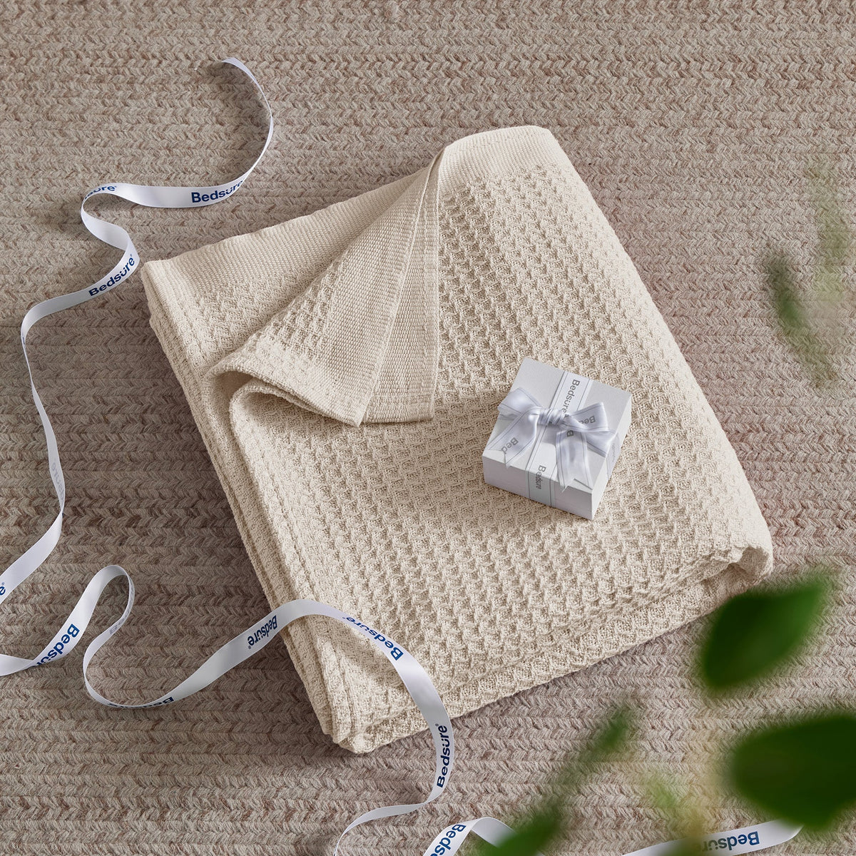 Cozy Throw Blanket, Cotton Waffle Weave, Lightweight Design, Breathable Construction for Living Rooms, Bedrooms and Everyday Lounging image 42