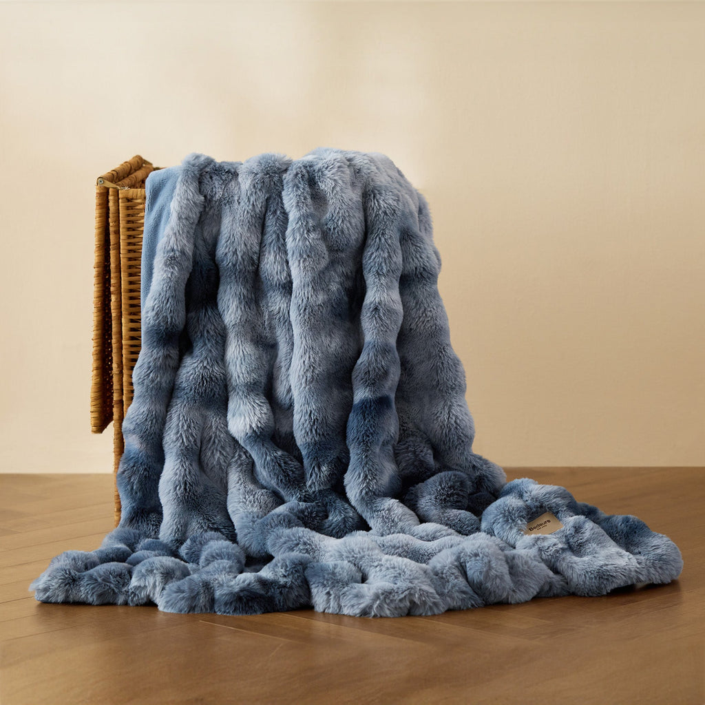 Cozy Throw Blanket, Bubble Faux Fur, Machine-Washable Care for Living Rooms, Bedrooms and Everyday Lounging, 3 Sizes and 11 Colors image 42