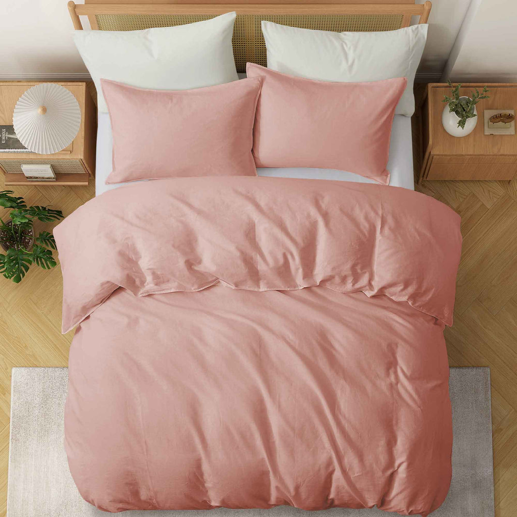 Duvet Cover Set, Linen Cotton Blend, Breathable Construction, Machine-Washable Care for Bedroom Bedding Refresh and Everyday Comfort image 42