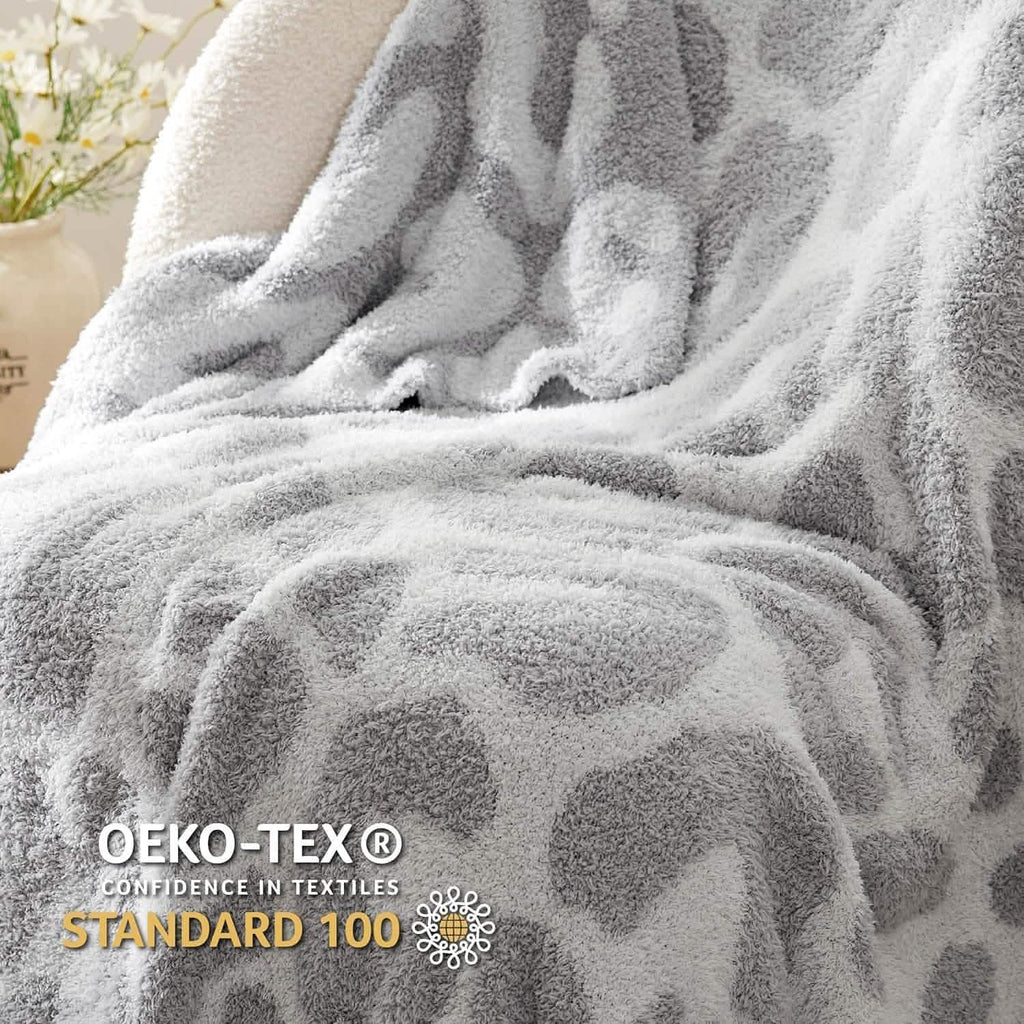 Cozy Throw Blanket, Feather Yarn, Lightweight Design, Machine-Washable Care for Sofas, Beds and Relaxing at Home, 2 Sizes and 12 Colors image 42