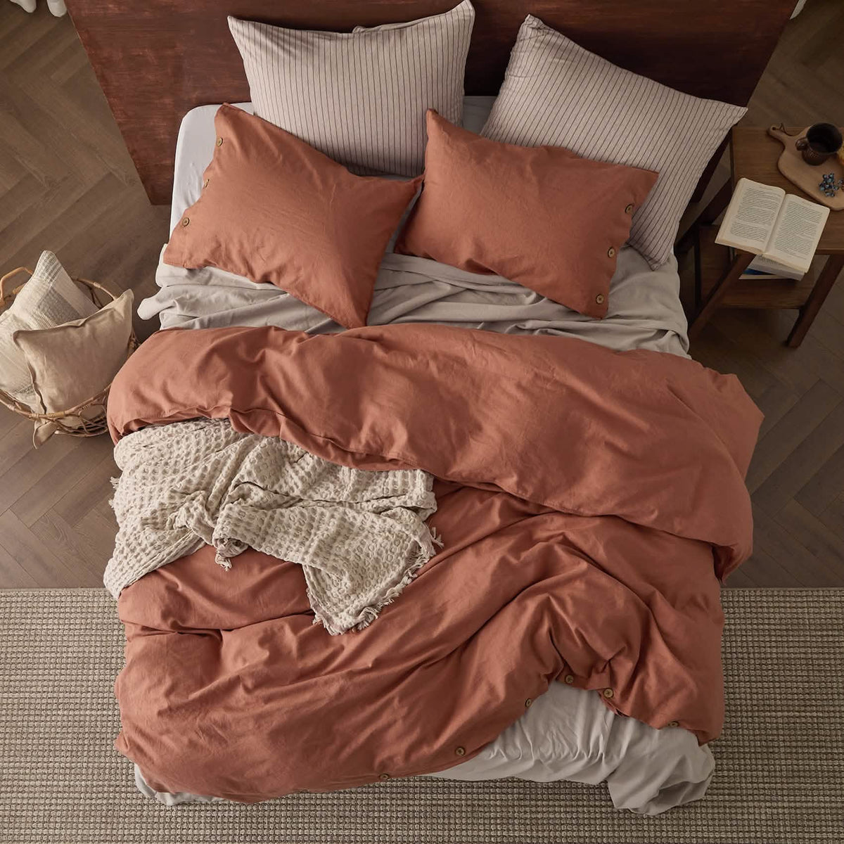 Duvet Cover Set, Cotton Linen Hybrid, Lightweight Design, Breathable Construction for Bedroom Bedding Refresh and Everyday Comfort image 42
