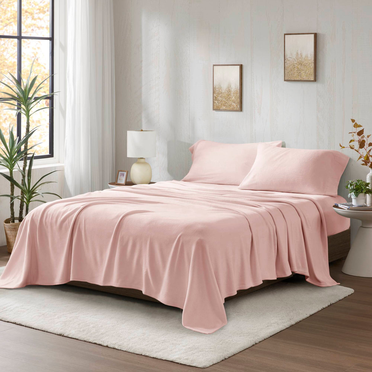 Bed Sheet Set, Micro Fleece, Machine-Washable Care for Everyday Bedroom Comfort and Guest Rooms, 6 Sizes and 15 Colors image 42