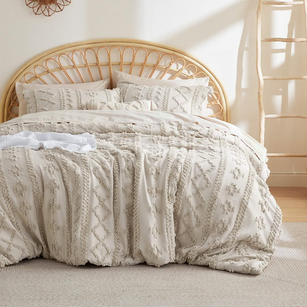 Bed Comforter, Boho Deluxe Embroidery Set, Breathable Construction, Machine-Washable Care for Everyday Bedding and Comfortable Sleep image 42