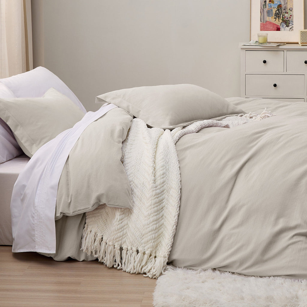 Duvet Cover Set, Ultra Soft Hypoallergenic Microfiber, Lightweight Design for Guest Rooms and Everyday Bedroom Styling image 42