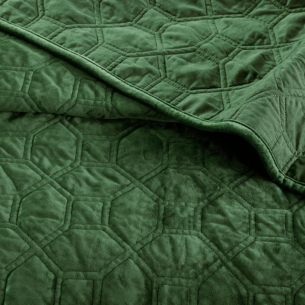 Cozy Throw Blanket, Harper 3 Piece Velvet Quilt Set, Machine-Washable Care for Sofas, Beds and Relaxing at Home, 2 Sizes and 7 Colors image 42
