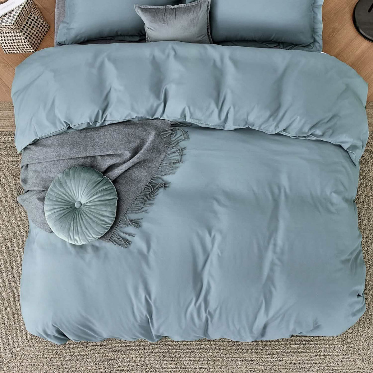 Duvet Cover Set, Brushed Microfiber for Guest Rooms and Everyday Bedroom Styling, 9 Sizes and 36 Colors image 42