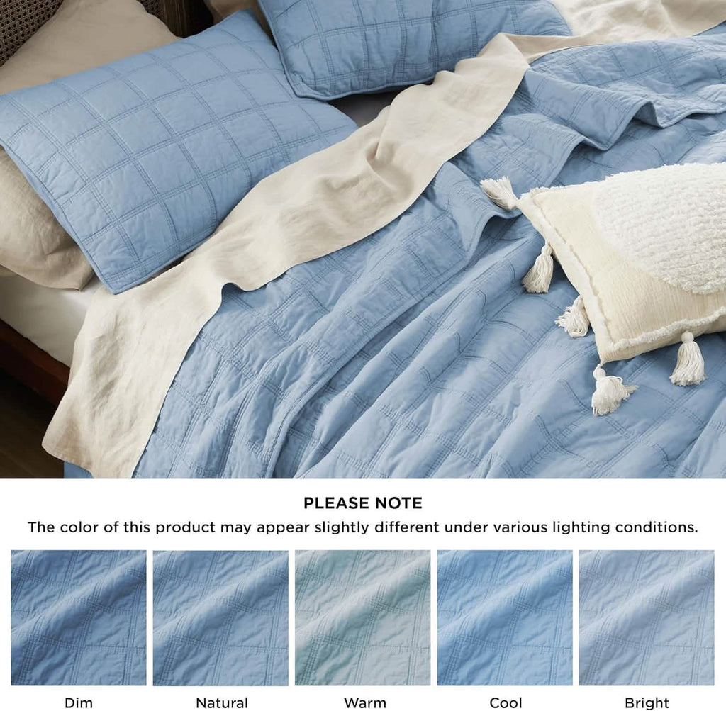 Cozy Throw Blanket, Voile Cotton Quilt Set, Lightweight Design, Breathable Construction for Sofas, Beds and Relaxing at Home image 42